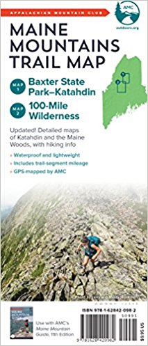 AMC Maine Mountains Trail Map: Baxter State Park-Katahdin and 100-Mile Wilderness